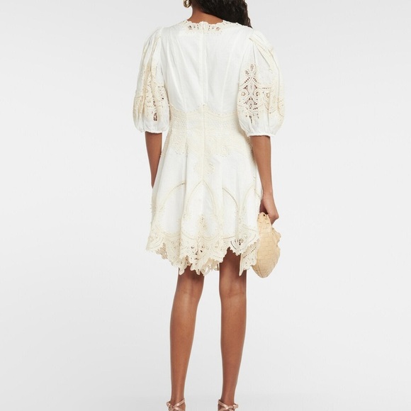 Zimmermann Tiggy embroidered linen minidress size 3 NWT - Picture 4 of 9